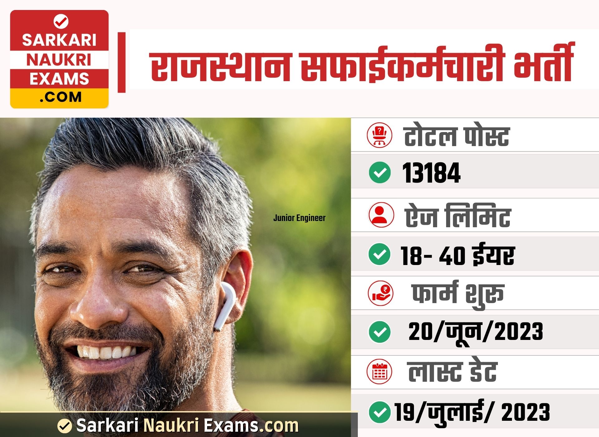 Rajasthan LSG Safai Karmachari Vacancy 2023 | Last Date 19 July 