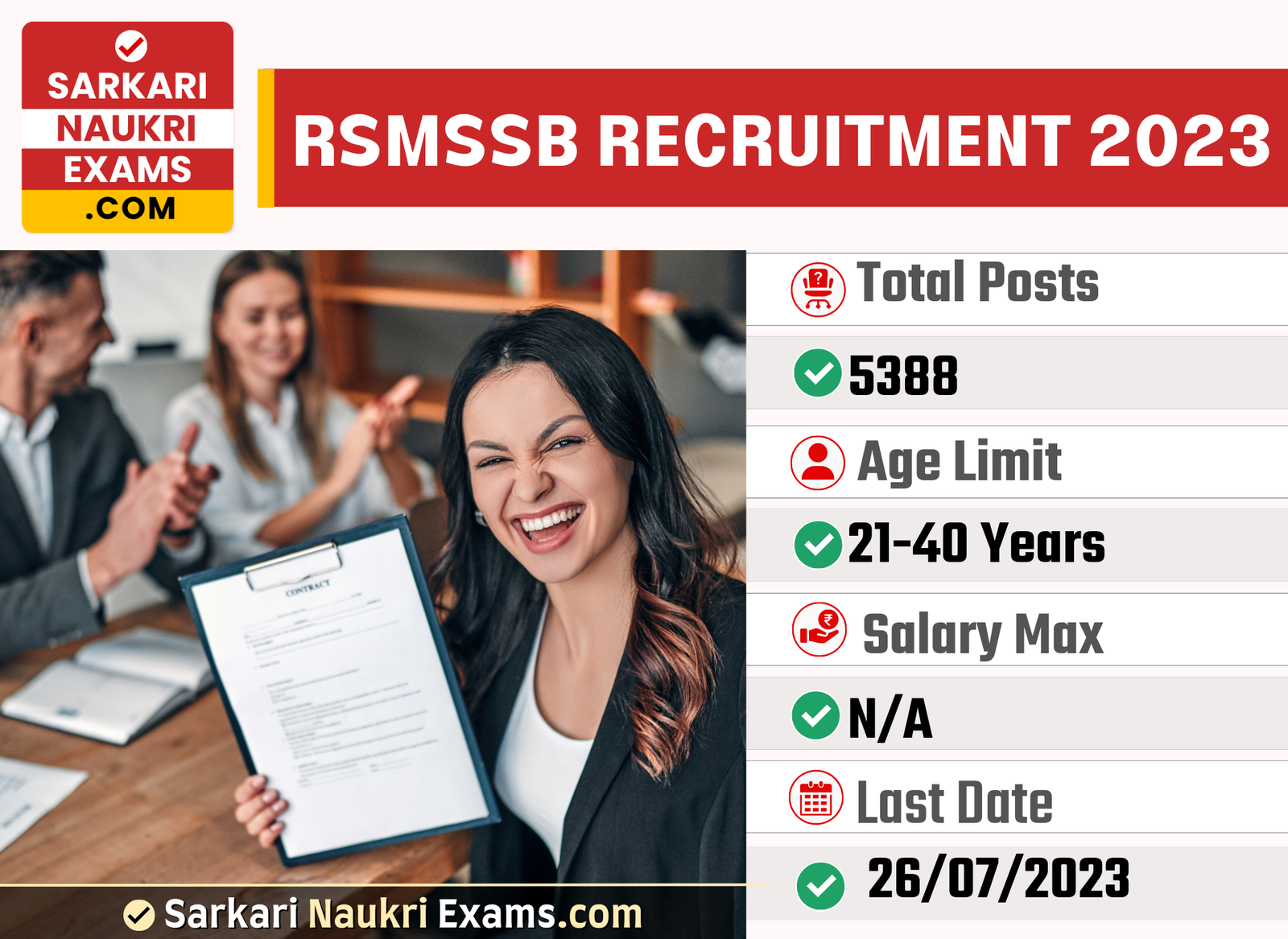 RSMSSB Junior Accountant (JA) Recruitment 2023 | Online Form