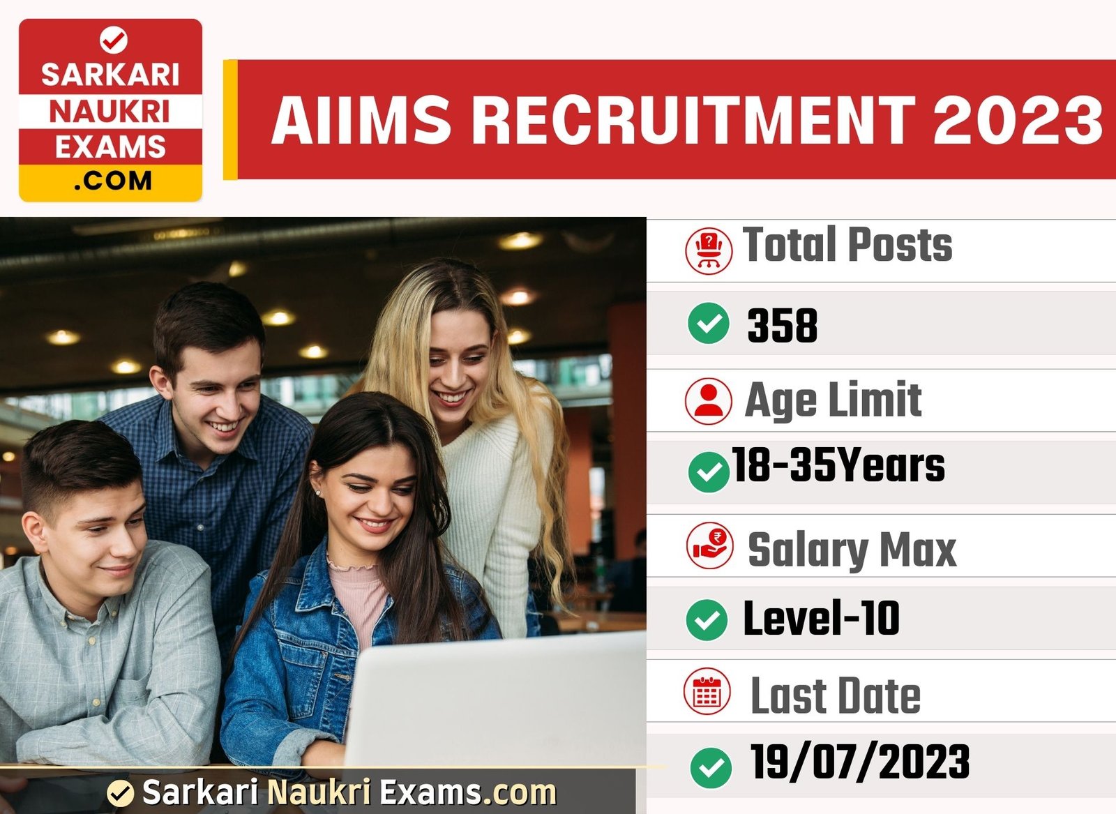 AIIMS Various Non-Teaching Recruitment 2023 | 358 Vacancy Online Form 