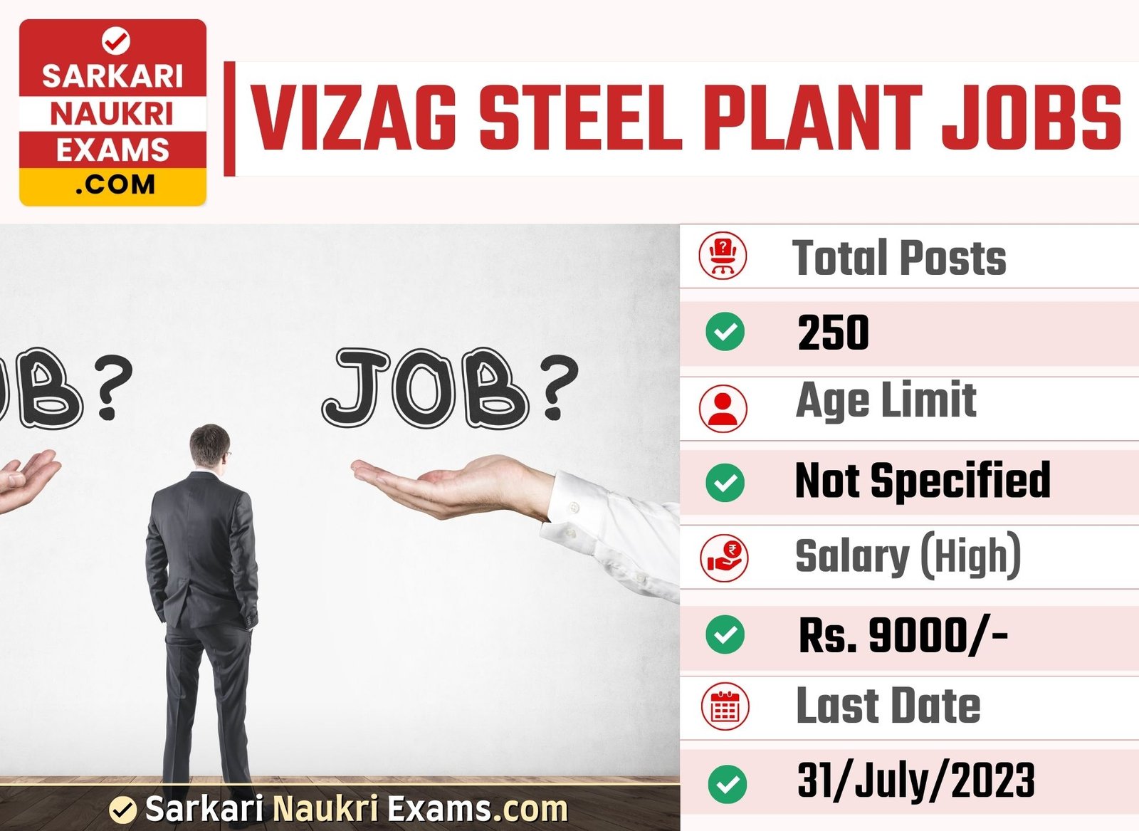 Vizag Steel Plant GAT, TAT Recruitment 2023 | Last Date 31 July Online Form