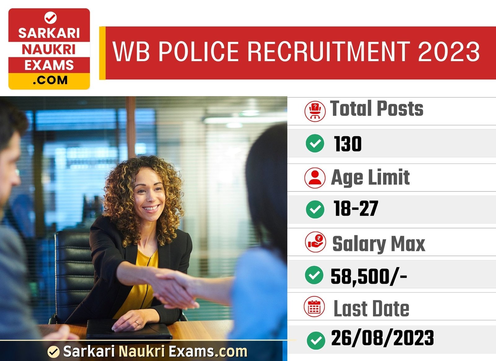 WB Police Warders/Female Warders Recruitment 2023 | 130 Vacancy Online Form 