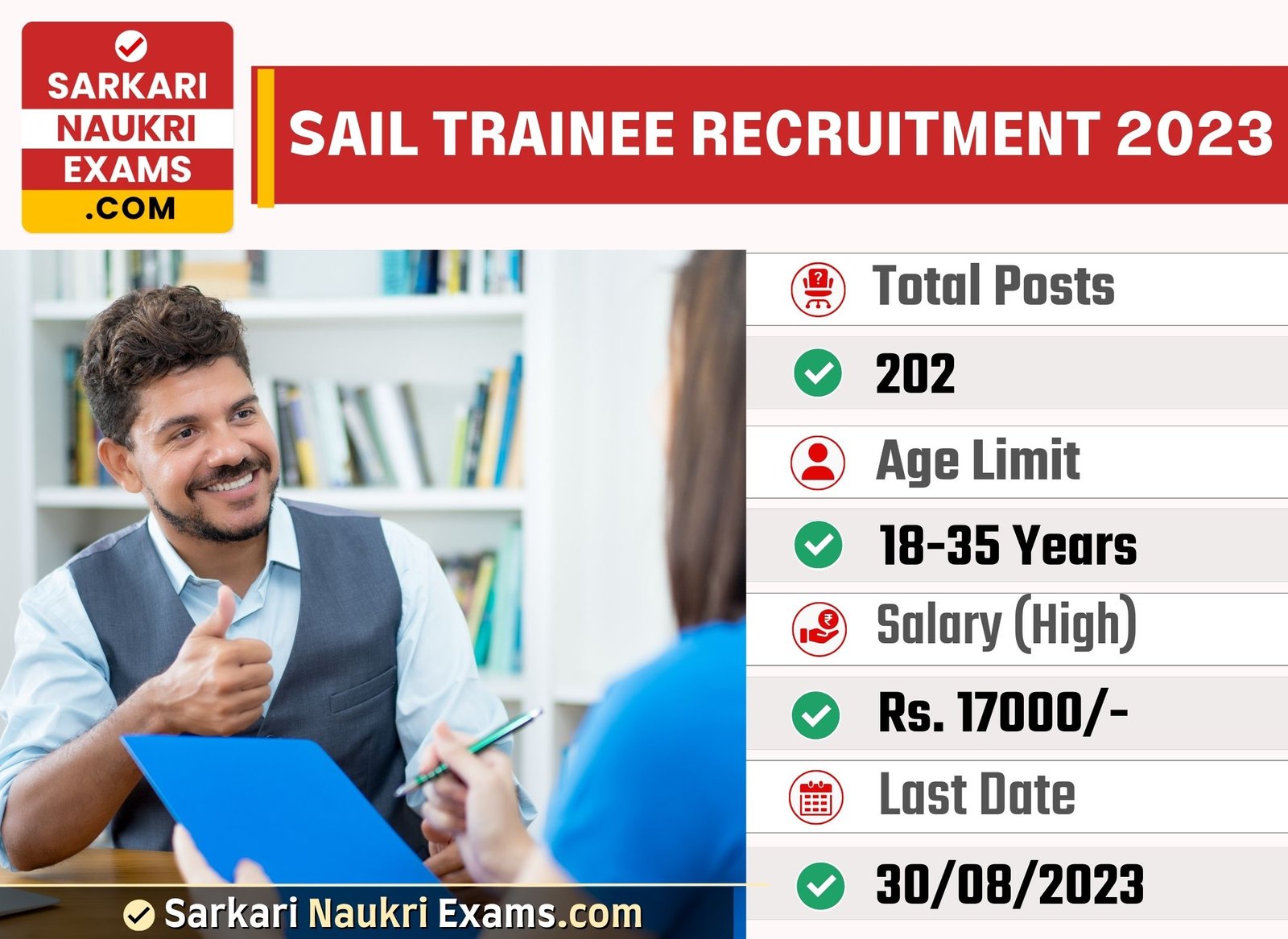  SAIL Medical Attendant Trainee Recruitment 2023 | Apply Online Form