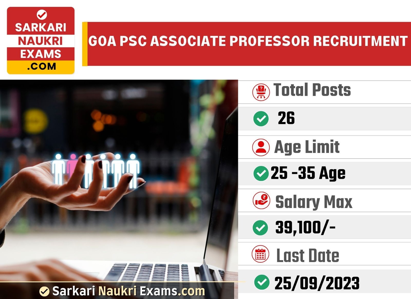 Goa PSC Associate Professor Recruitment 2023 | Online Form 