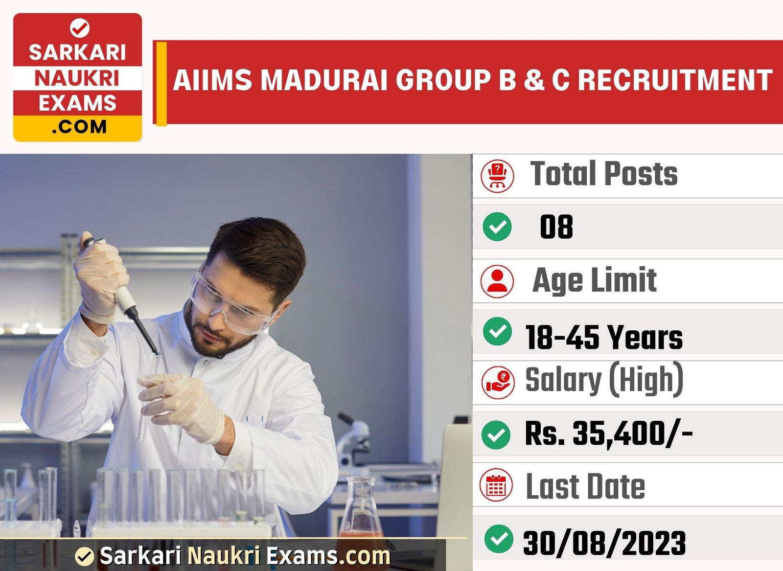 AIMS Madurai Group B & C Recruitment 2023 | Apply Online Form