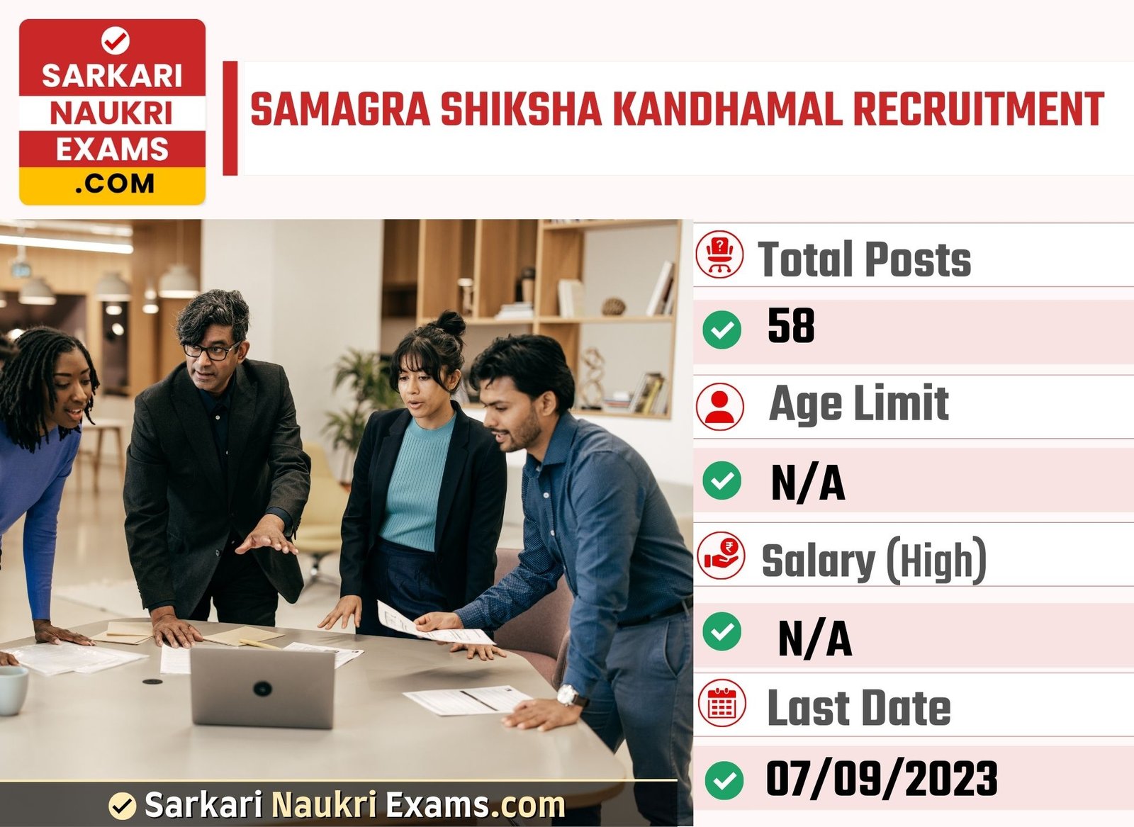 Samagra Shiksha Kandhamal Recruitment 2023 | CRCC Vacancy, Apply Offline Form