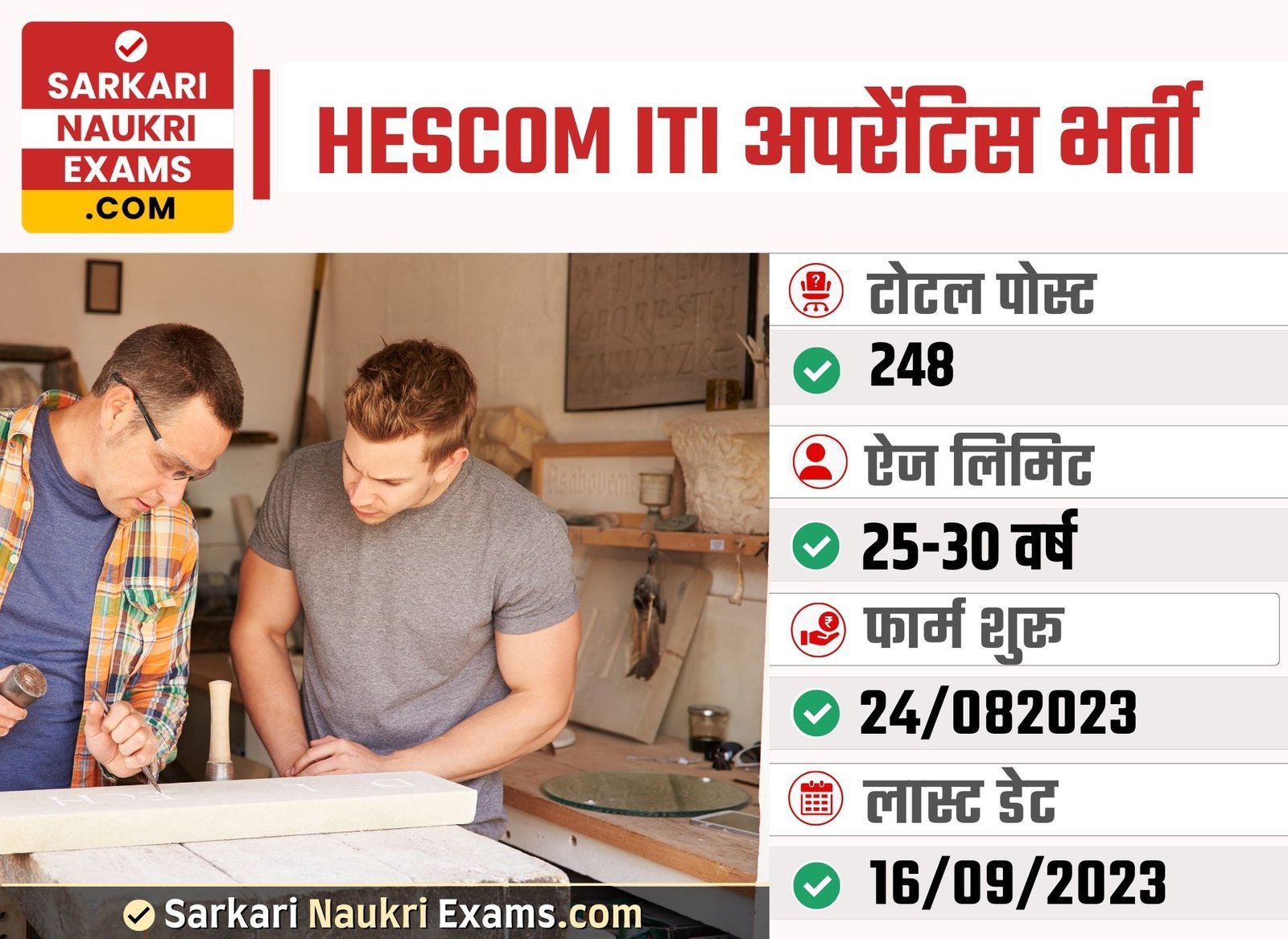 HESCOM ITI Apprentice Recruitment 2023 | Last Date: 16 Sept Apply Online Form