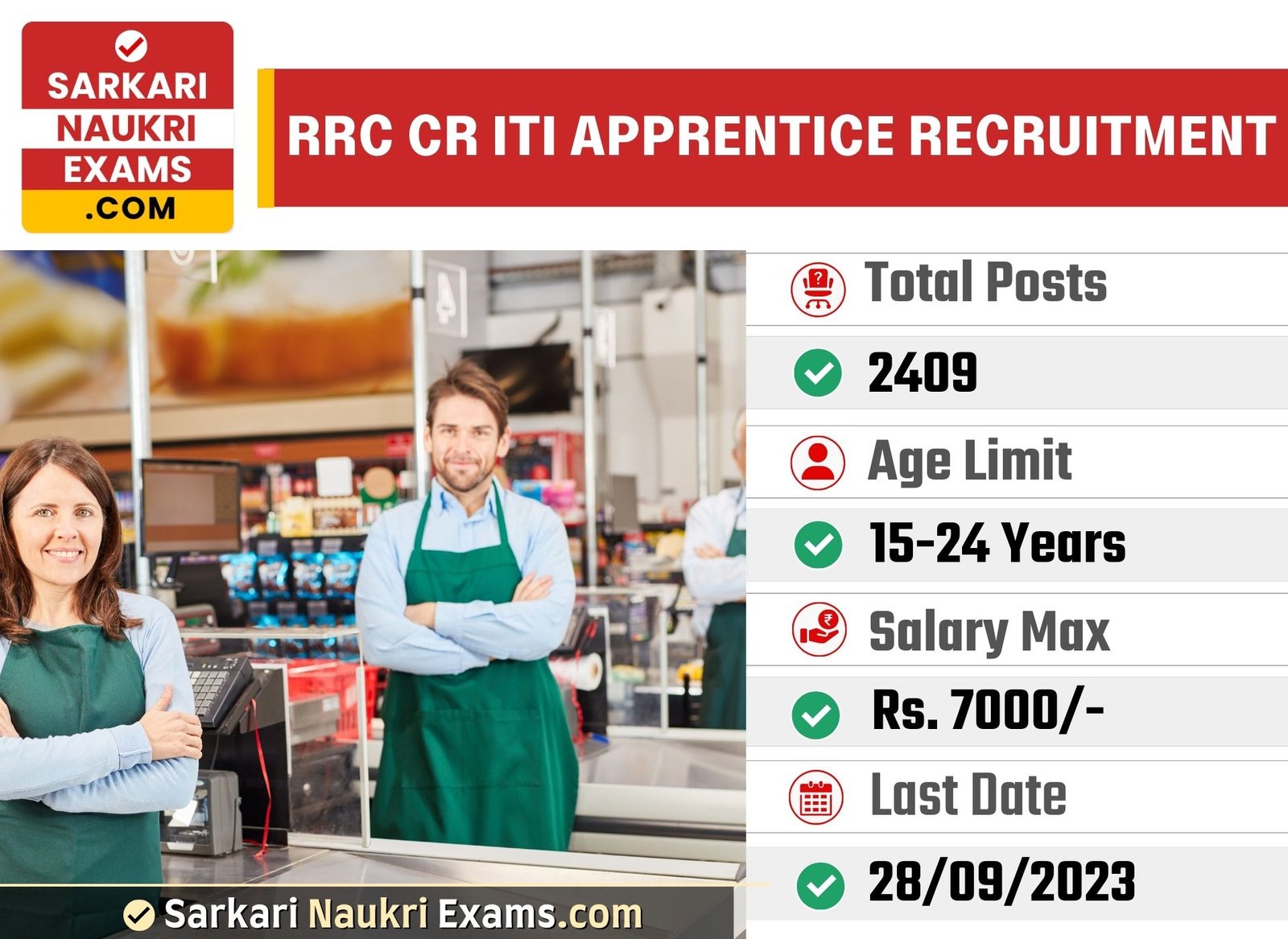 RRC Central Railway ITI Apprentice Recruitment 2023 | 2409 Posts Online Form