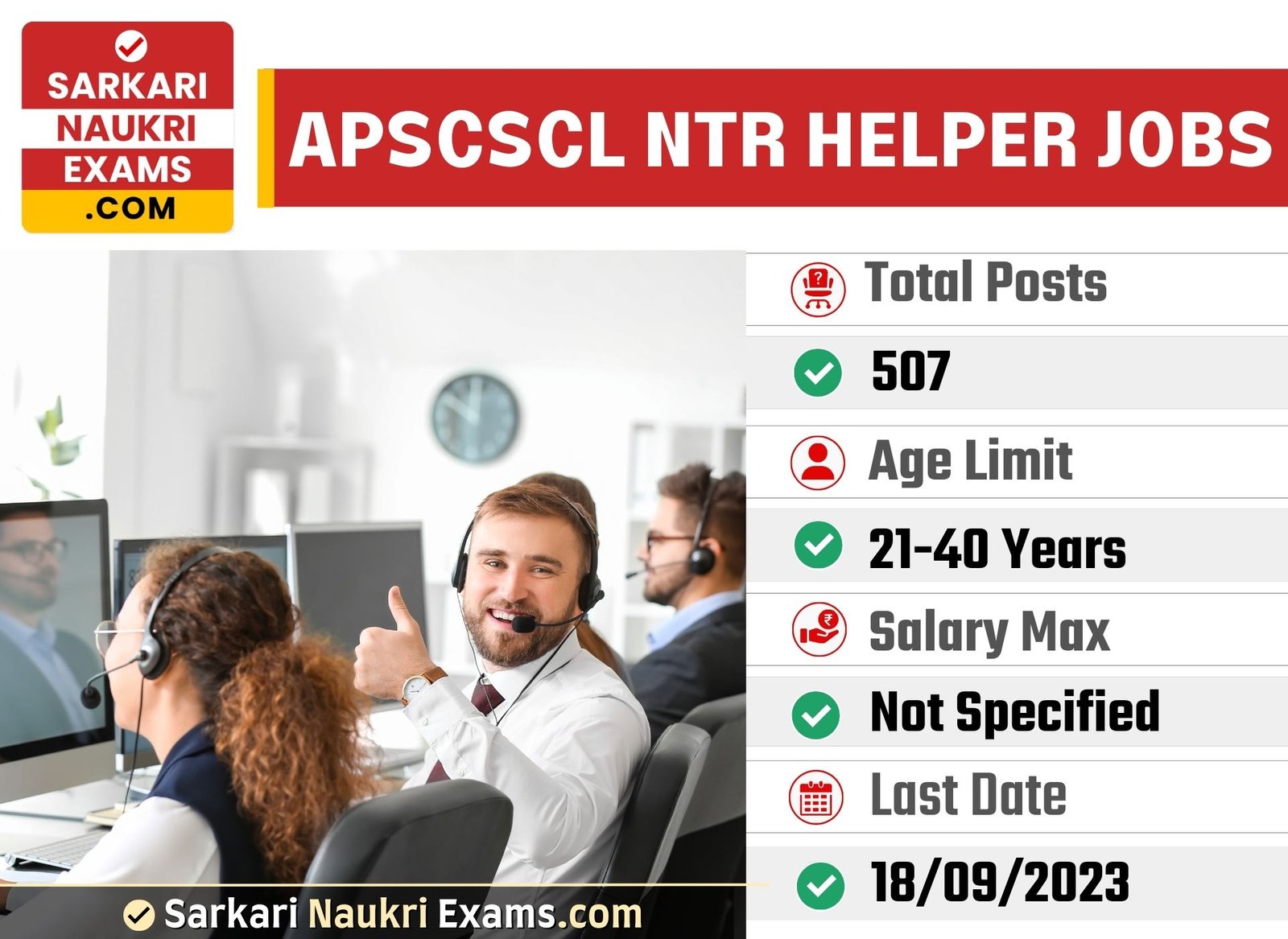 APSCSCL NTR Helper Recruitment 2023 | 507 Posts Offline Form