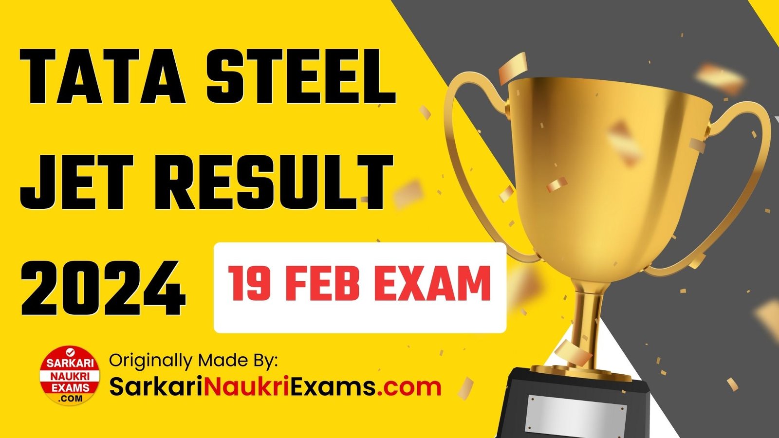 Tata Steel JET Result 2024 | TISCO Junior Engineer Trainee Merit List (19 Feb Exam)